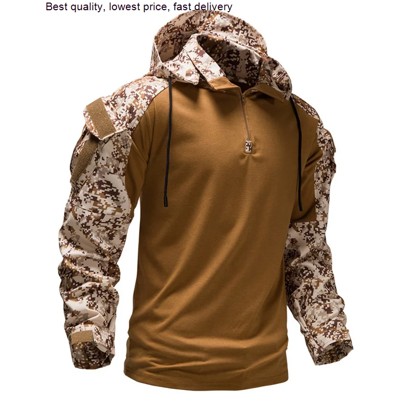 

Mens Army Tactical Military Uniform Combat T-Shirts Long Sleeve Camouflage Multical Shirts Camping Hunting Hiking Clothing