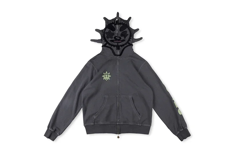 ◇Glo Gang◇Glory Boy Flagジップアップ パーカー Glory Boyz Zip Up Hoodie (Faded Blue)