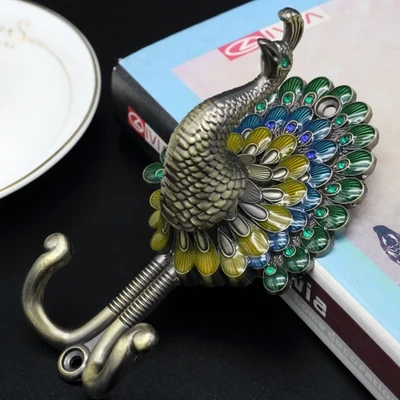 Peacock Decorative Wall Hook Metal Wall Hooks / Antique Brass Curtain Tie  Backs Hardware Hanger Coat Rack Hangers Unique - AliExpress