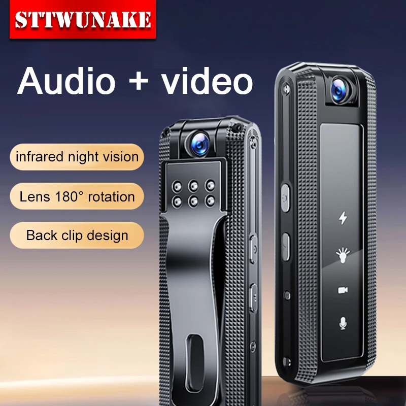 Sttwunake Mini Body Camera 1080P Hd Dv Videoregistratore Vocale Digitale Bodycam Professionale Piccolo Dispositivo Di Registrazione Del Suono Micro