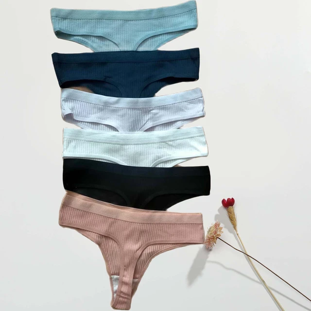 1/2pcs G-string Tanga Girls Underwear Panties Women Thong Cotton