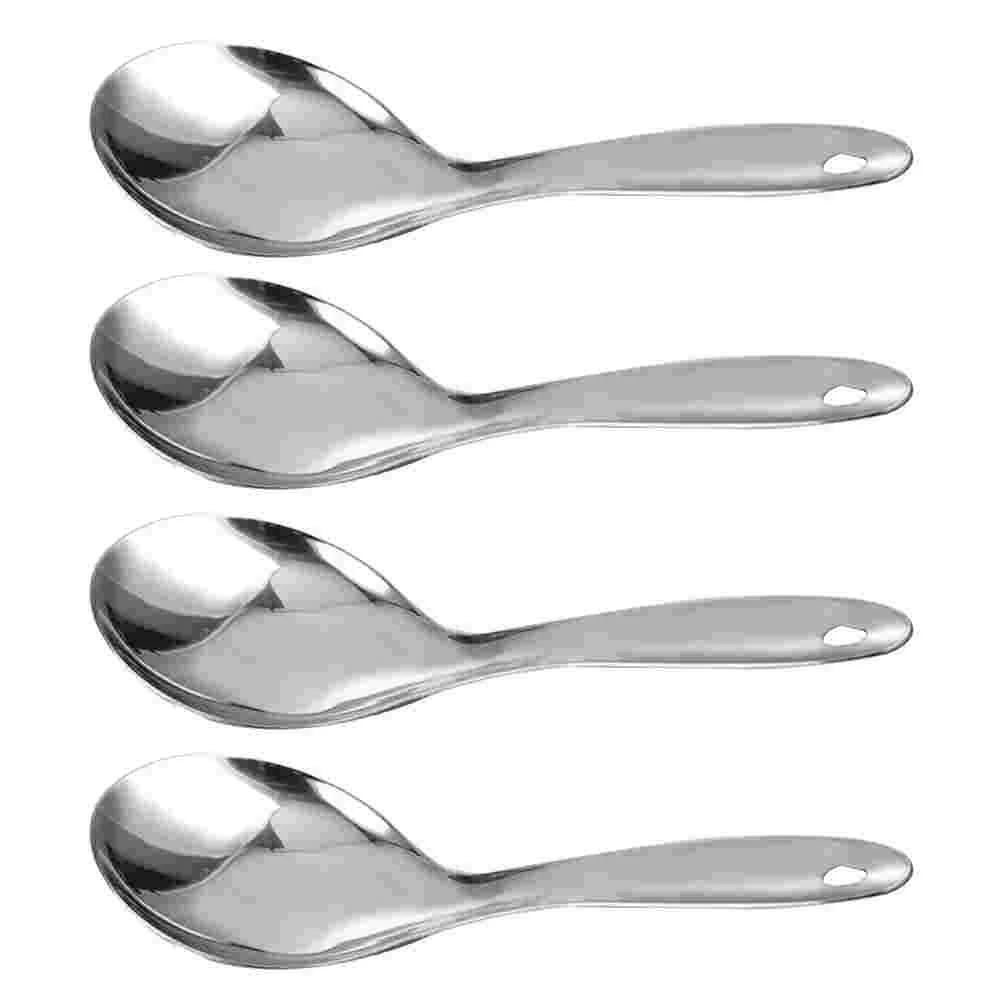 

4 Pcs Food Rice Spoon Non-stick Home Coffee Durable Simple Meal Kitchen Accessories