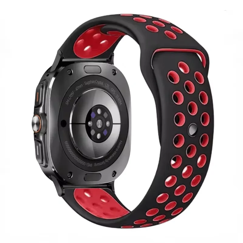 Two-Tone Silicone Breathable Sports Wristband Bracelet