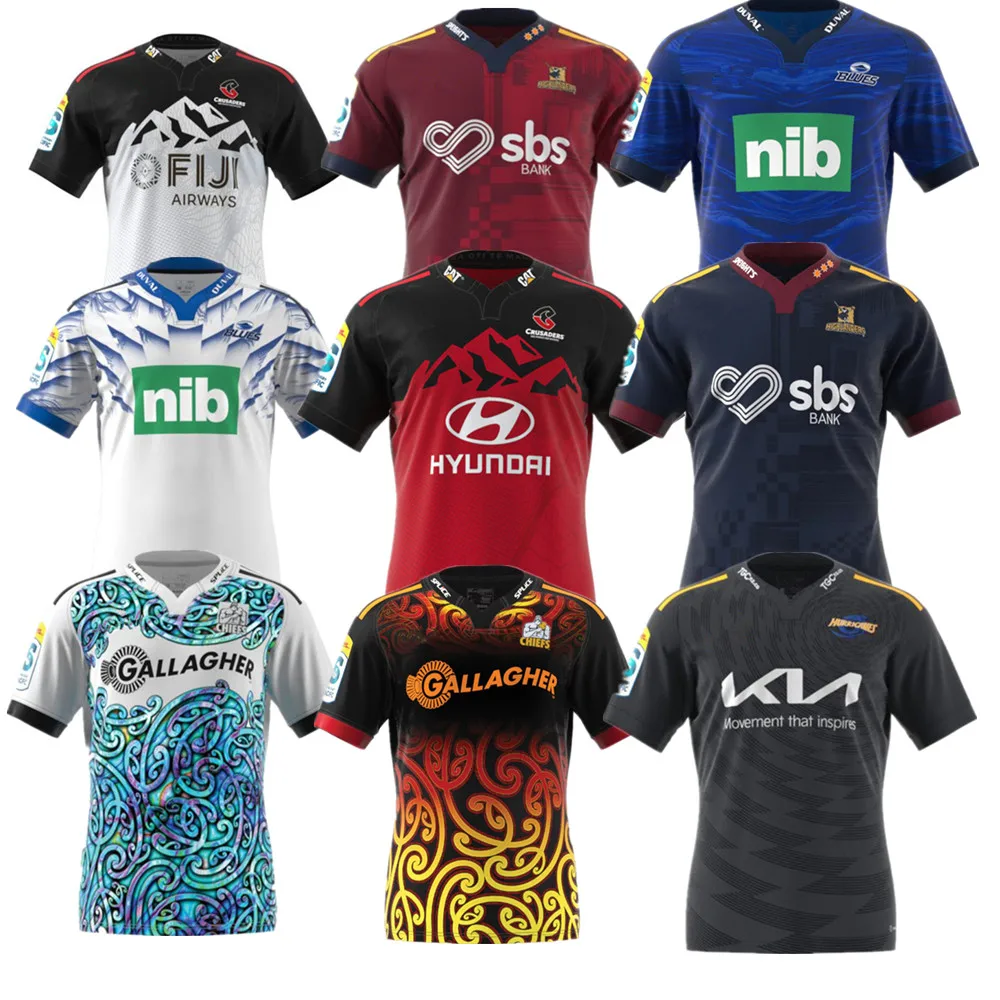 

2023 Super Rugby Blues / Hurricanes / Chiefs / Highlanders / Crusaders Home / Away Rugby Jersey - Mens Size:S-5XL