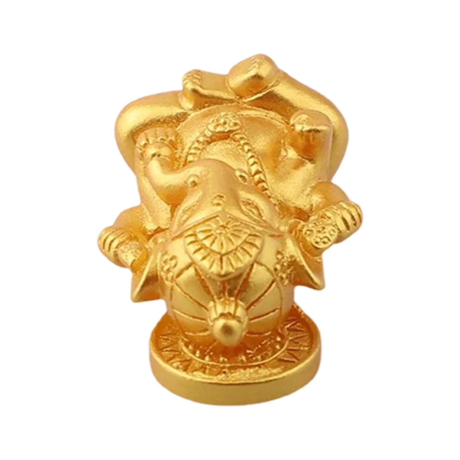 10 Stück Goldener Herr Ganesha Elefant Gott Figur Harz Buddha Skulptur Hindu Ganesh Hausgarten Dekoration Religiöse Kunststatuen – Detail 7