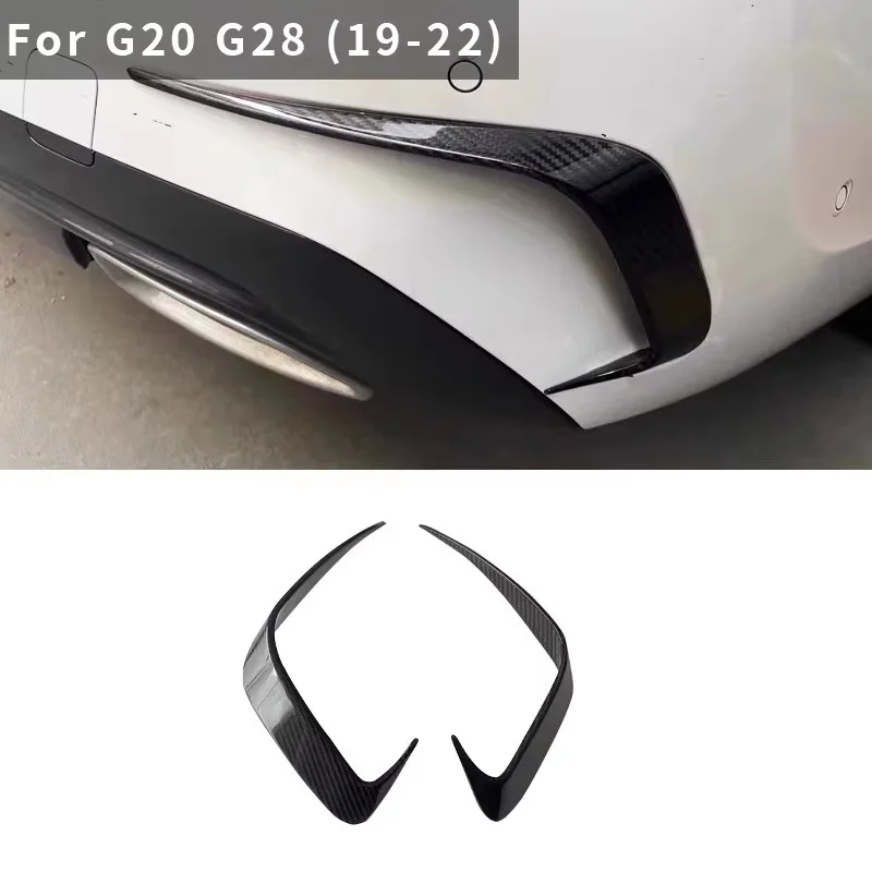 Real Carbon Fiber G20 G28 E92 F30 F35 BMW 3 Series rear corner bumper spoiler Diffuser Wrap AngSide Splitters modify Body Kits