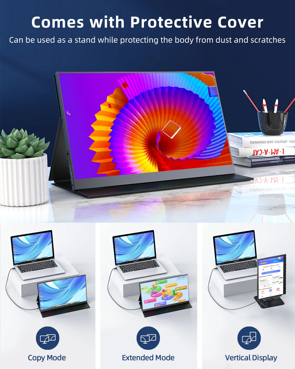 UPERFECT ޴  17.3 ġ 2K FHD 1440P Frameless IPS HDR FreeSync Eyecare  ÷ VESA  USB C HDMI
