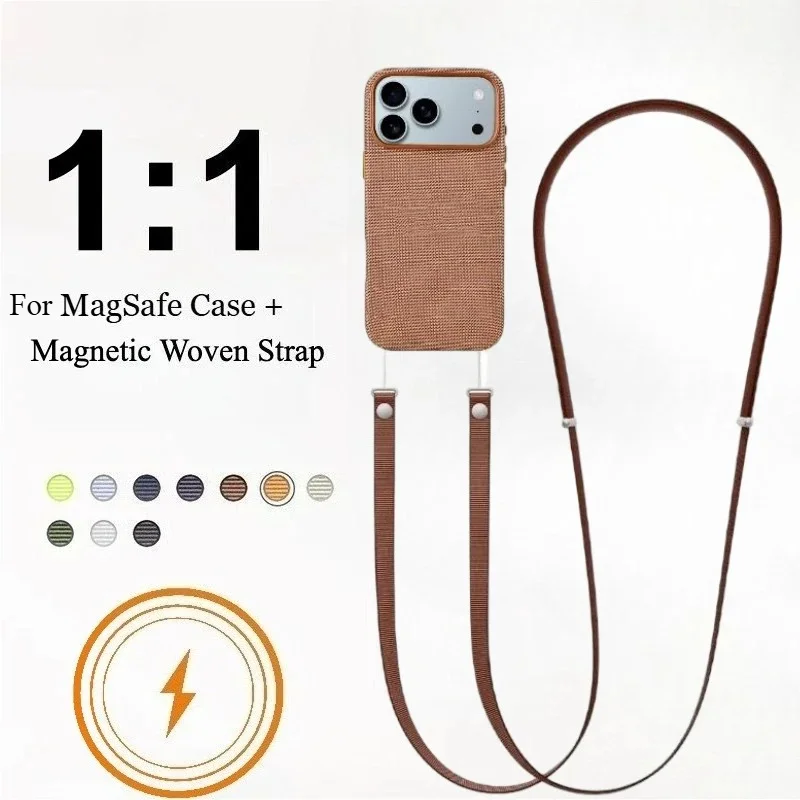 MagSafe Technology Woven Case with Magnetic Strap and Wireless Charging