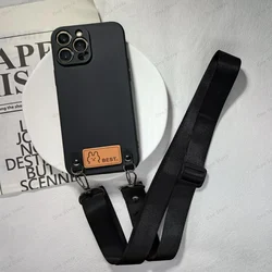 Versatile Crossbody Lanyard Necklace and Wrist Strap Phone Case with Cord Cover - Galaxy S24 FE (Black-(BEST - 6))