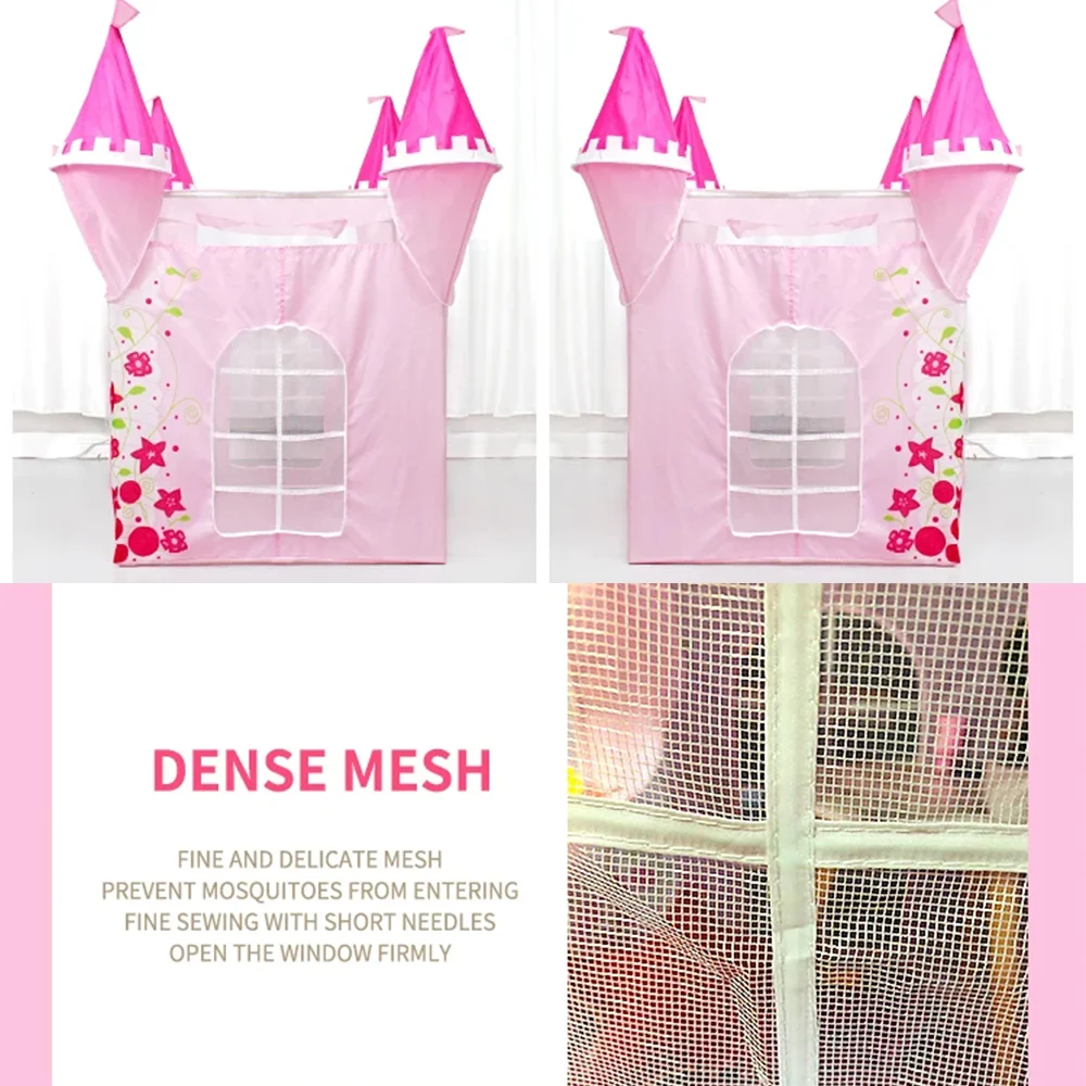PANGDUBE 80*80*130cm Baby Playpen Indoor Baby Girl Safety Fence Princess House Activity Fence Christmas Gift for Girl