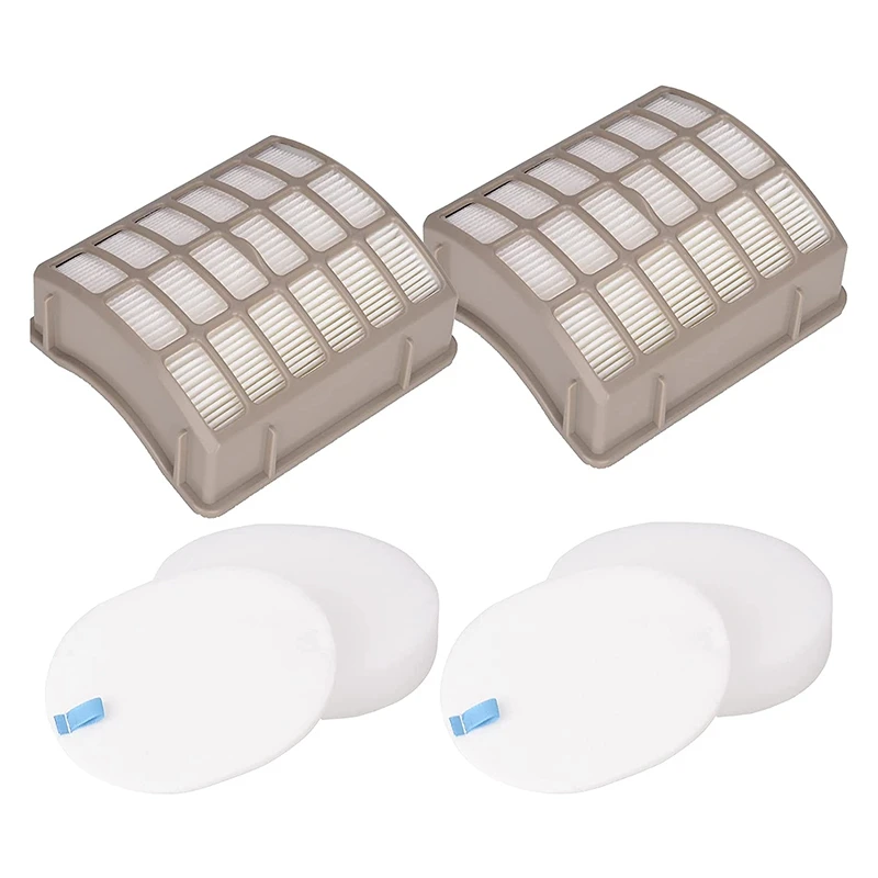 4 Filtri Hepa In Schiuma + 2 Per Shark Navigator Rotator Aspirapolvere Verticale Professionale Nv60 Nv70 26 Nv71 Nv80 Nv95 Nvc80C Uv420