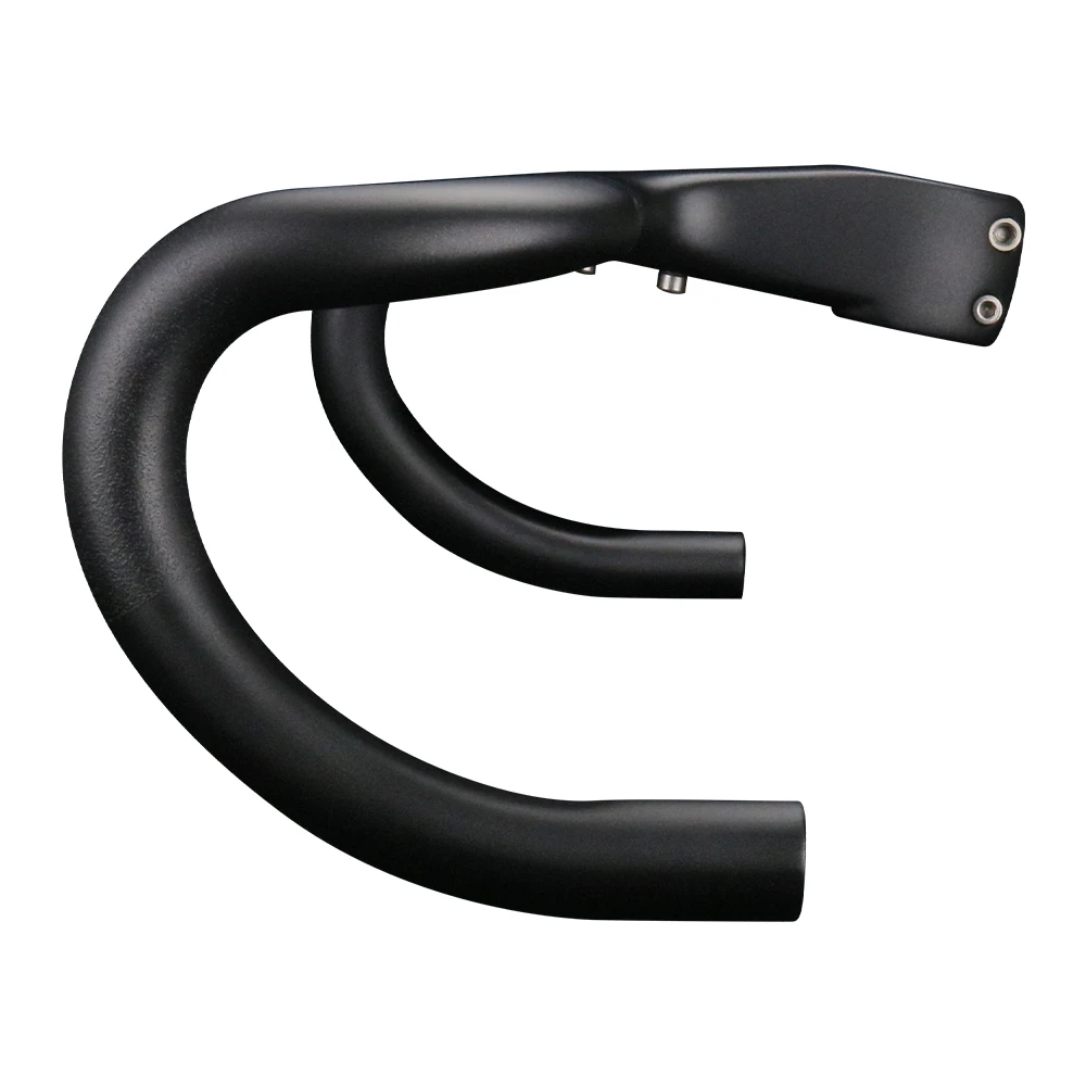 No Logo Fahrrad-Lenker mit integriertem Carbon, Straße OD2, 28,6/31,8 mm, Rennrad-Geschwindigkeits-Lenker mit Vorbau, 400/420/440 mm – Detail 5