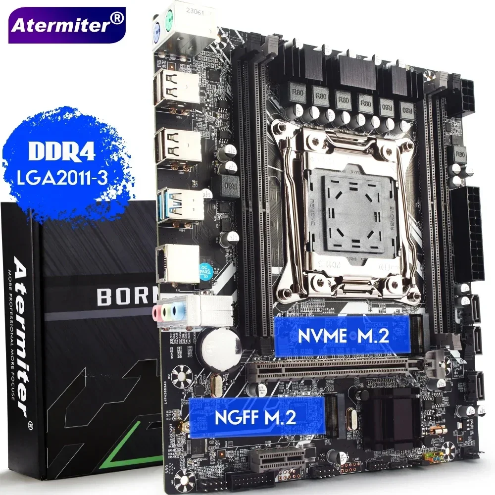 Atermiter D4 DDR4 마더보드 세트 (제온 E5 2640 V4 LGA2011-3 CPU 포함) 2개 x 8GB = 16GB 2666MHz DDR4 데스크탑 RAM 메모리