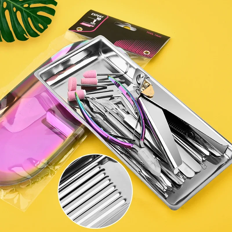 Nail Art Tools Sterilizer Tray Sterilization Disinfection Box False Nails Dish Nail Tool Storage Box Manicure Salon Accessoires