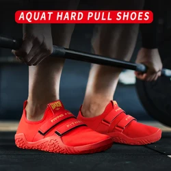 FIVING 2023 New Unisex Squat Hard Pull Shoes Soft Bottom Weight Lifting Shoes Men And Women White Red Sport Shoes Unisex