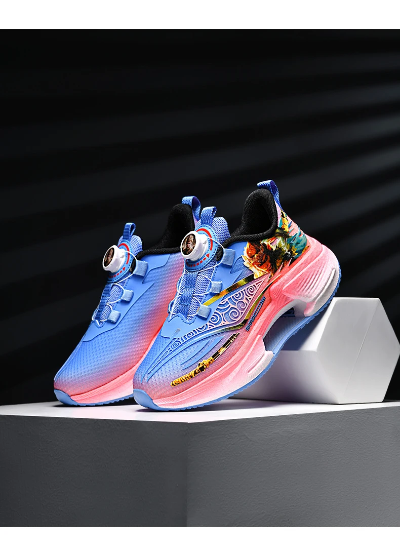 Basketball Shoes For Kids Lightweight Non-slip Breathable Mesh_voghion.com