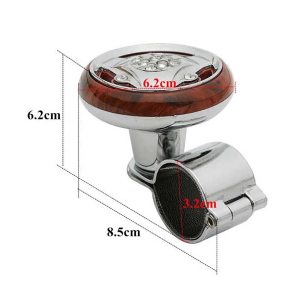 

Practical Quality Durable New Steering Wheel Booster 360 Degree Universal Aid Anti-Slip Electroplating Knob Ball
