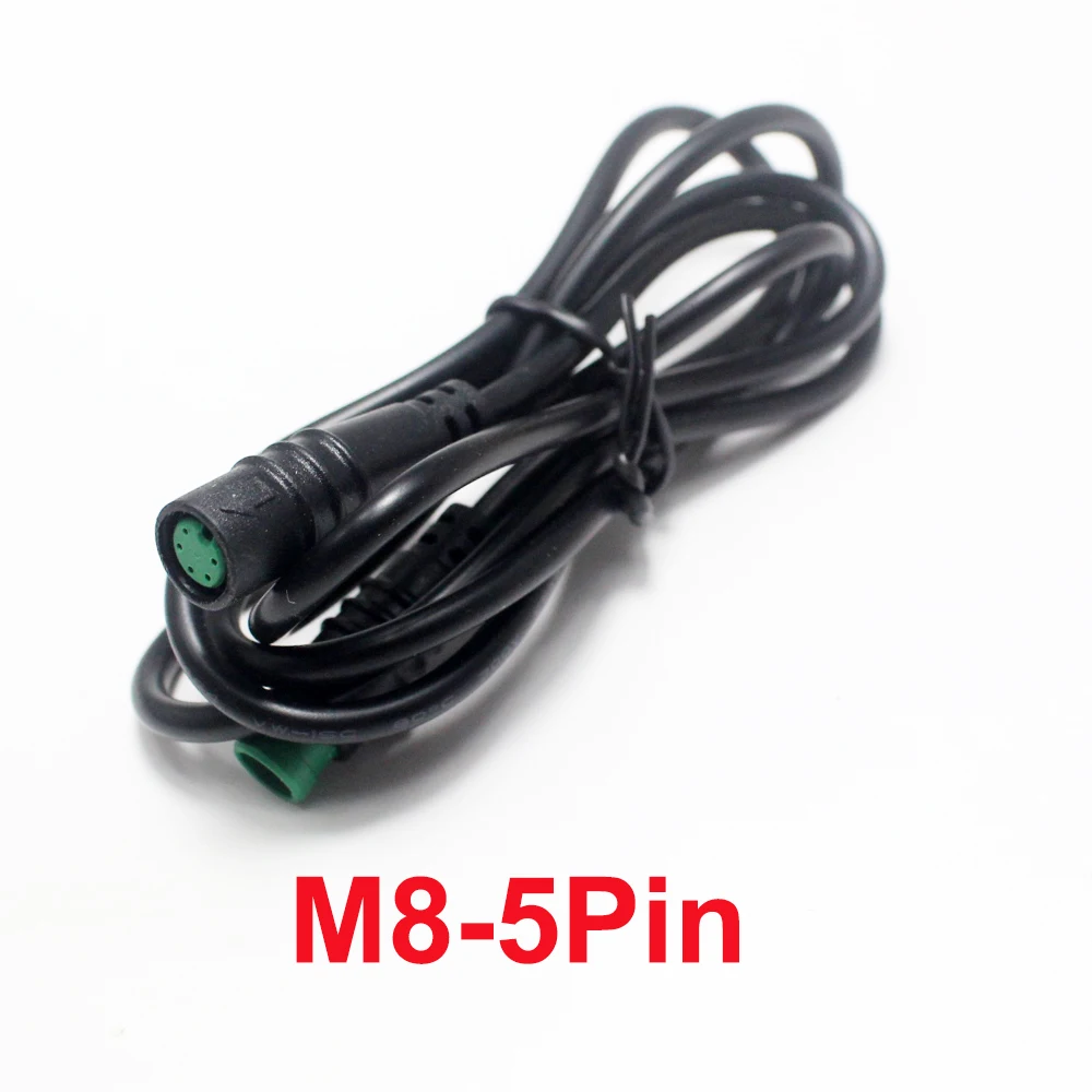 Durable Waterproof E-Bike Speed Sensor Extension Cable - 1M Male to Female Connector