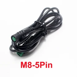 Durable Waterproof E-Bike Speed Sensor Extension Cable - 1M Male to Female Connector (5Pin)