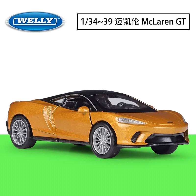 

WELLY 1:36 McLaren GT высококлассная модель автомобиля, модель автомобиля из металлического сплава, игрушечный автомобиль для детей, подарки, коллекция B620