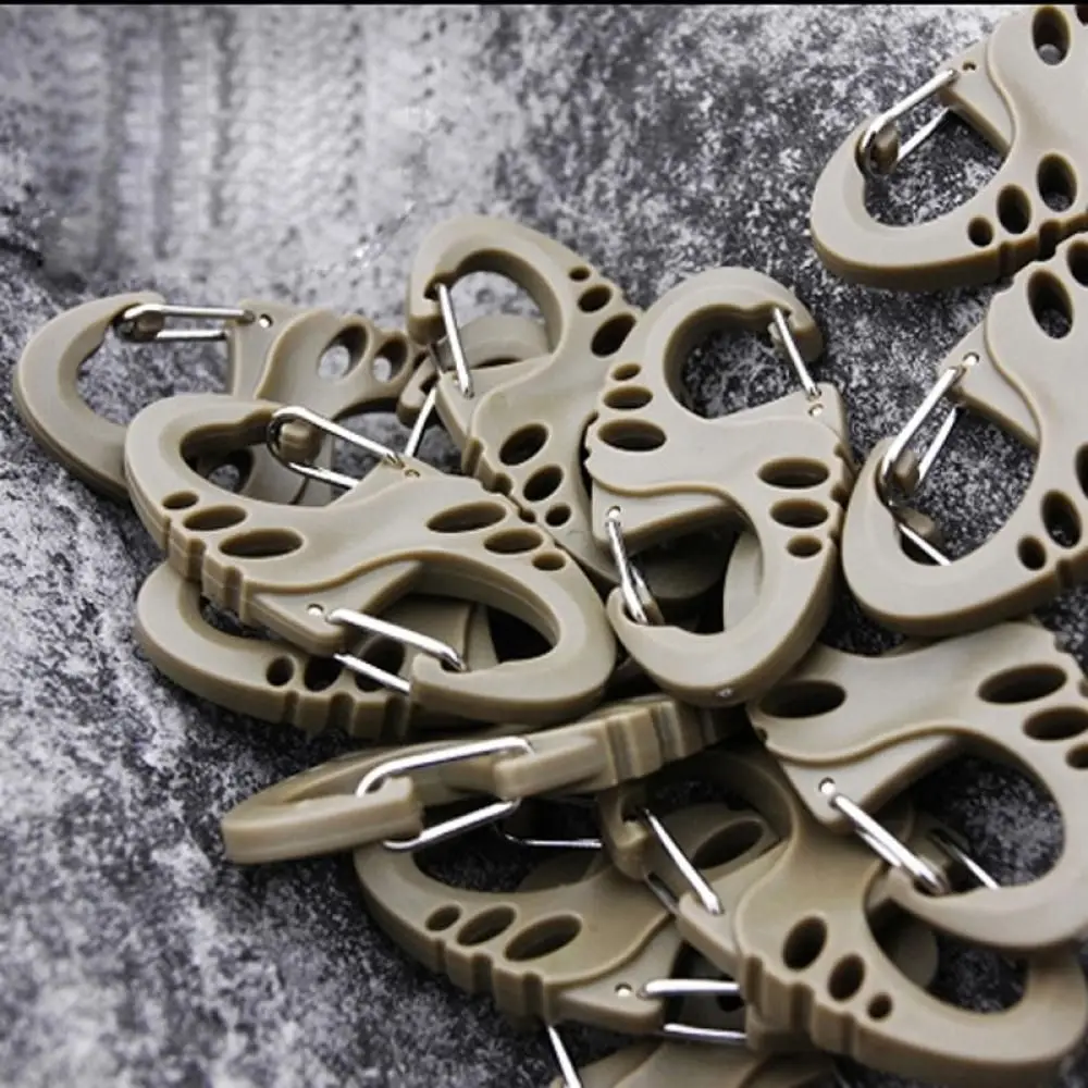 

5PCS/10PCS Sport Plastic Steel Outdoor Keychain S-Type Carabiner Climbing Hook Dual Buckle