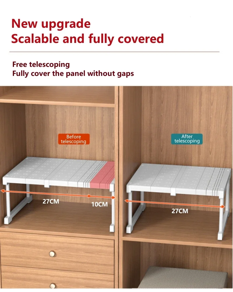 Retractable Wardrobe Storage Shelves Stackable Standing Layered Storage Rack  for Cupboard Multi-role Closet Organizers Shelf - AliExpress