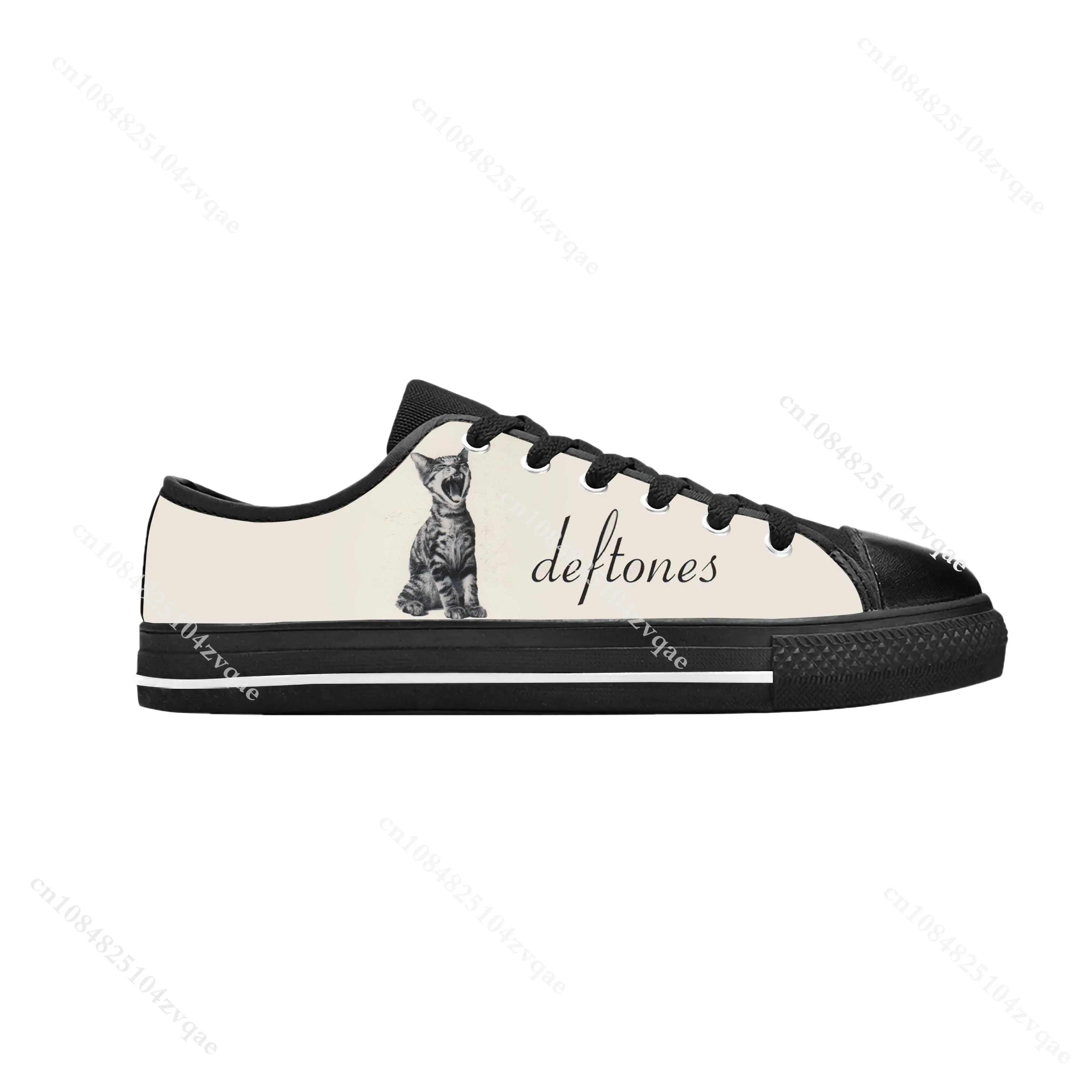 Deftones Eagle Skull Skeleton Rock Band Music Cool Casual Cloth Shoes Low Top Comfortable Breathable 3D Print Men Women Sneakers
