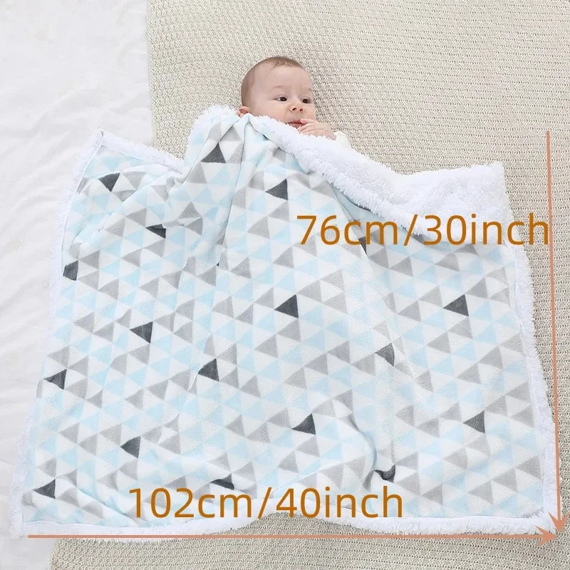 Baby Blanket Winter Warm Fleece Thermal Newborn Thick Stroller Cover Infant Boys Girls Swaddle Wrap Soft Bedding Blanket Quilt 6