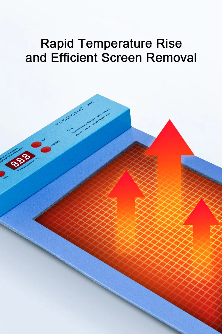 YAOGONGLIKETONG 918 14 LCD 화면 분해 수리 태블릿 가열 테이블 화면 분리기 전기 열 담요/패드/플레이트