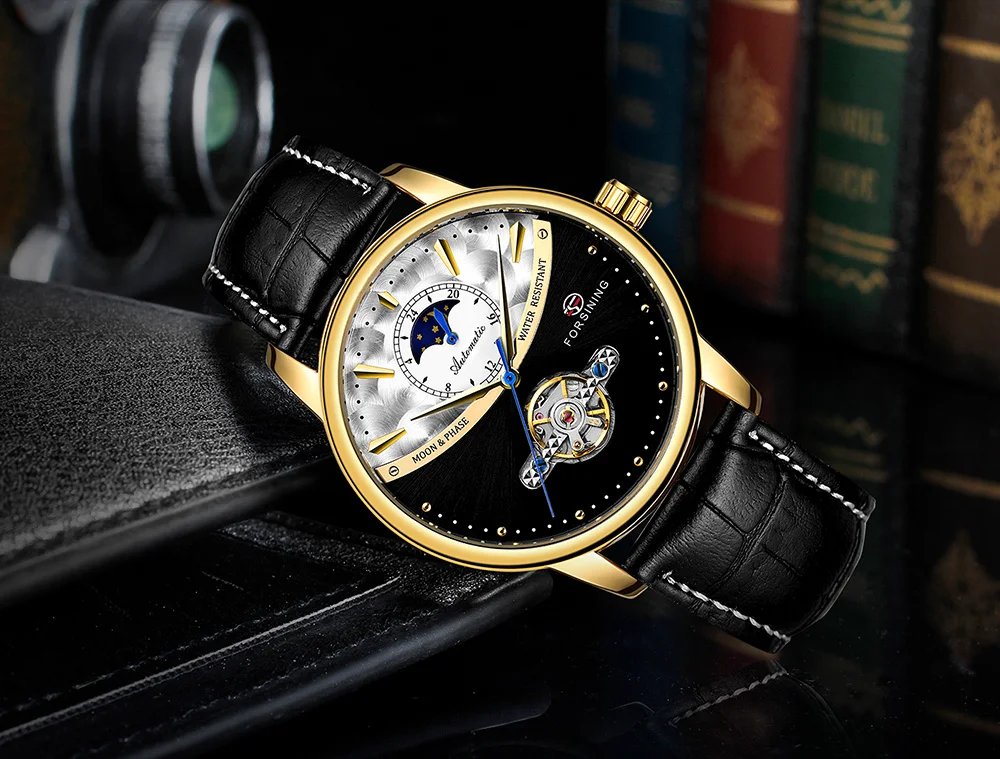 Forsining 339L Neue Luxus Männlichen Mechanische Armbanduhren Leben Wasserdicht Automatische Bewegung Uhren Leder Uhr Für Männer Uhr_voghion.com