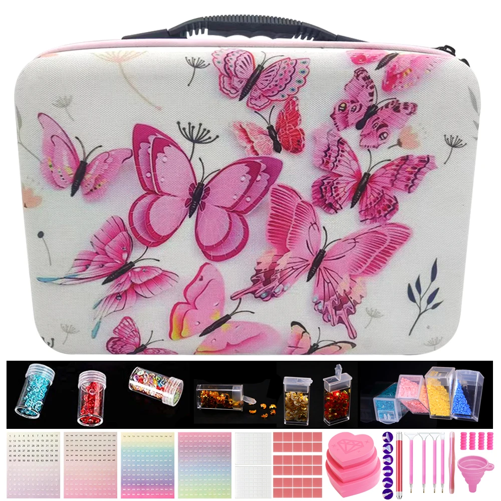 

Diamond Painting Tool Accessories Tools Kits Suitcase Mosaic Pen Storage Bead Containers Glue Embroidery Beads Box Accessory 5d