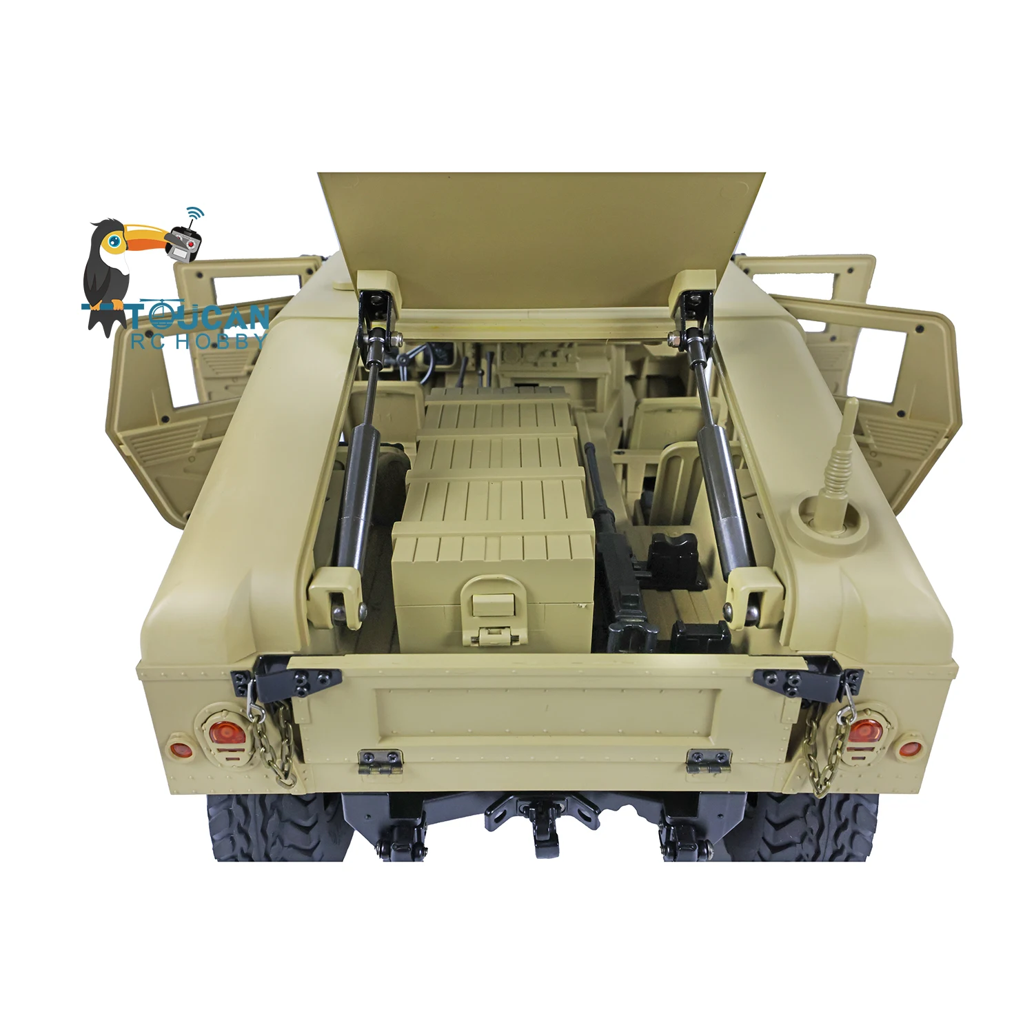 HG P408 1/10 Scale RC U.S. Military Truck 4*4 Crawler Off-road Car Vehicle Model 2Speed ESC Motor Radio Control Toys TH15070 6