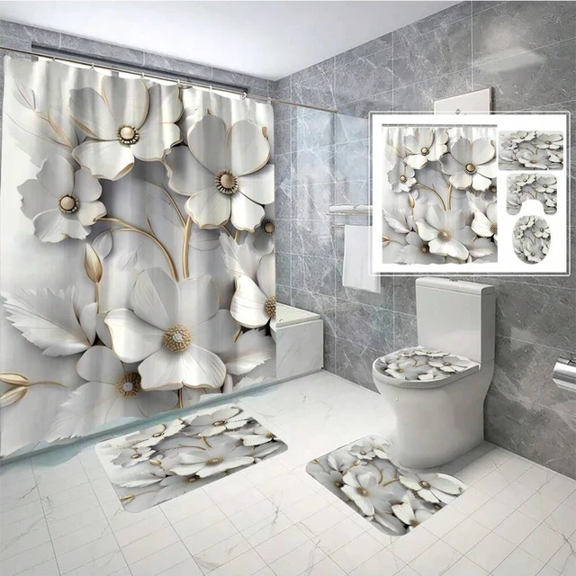 Floral Bathroom Accessory Set 1
