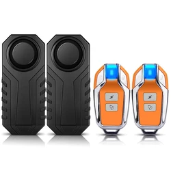 Wireless Motorcycle and Bicycle Security Alarm - 113dB Loud, Anti-theft, and Waterproof (Orange-2)