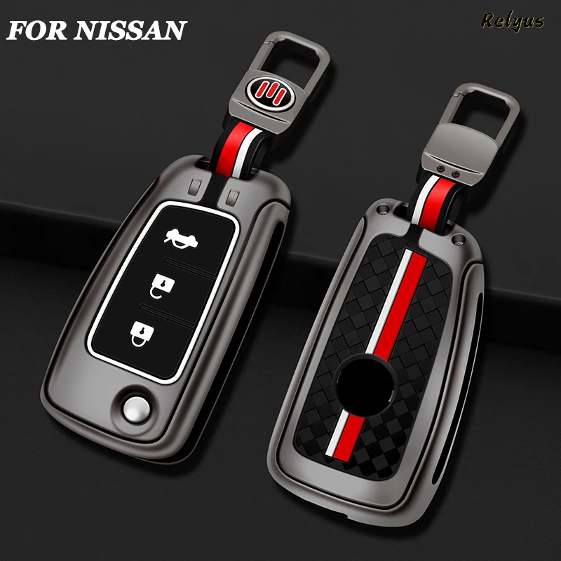 

Metal Car Remote Key Case Cover for Nissan Qashqai X-Trail Juke J11 Murano Tiida Altima Maxima Nismo Sylphy Murano Keyless Shell