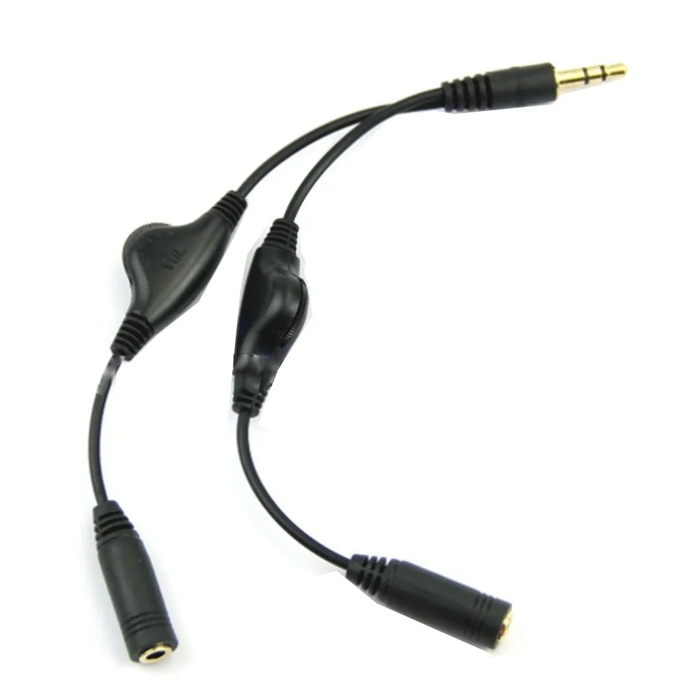 

Hot Sale 3.5mm Headphone Stereo Audio Y Splitter Cable Cord With Separate Volume Controls #69051