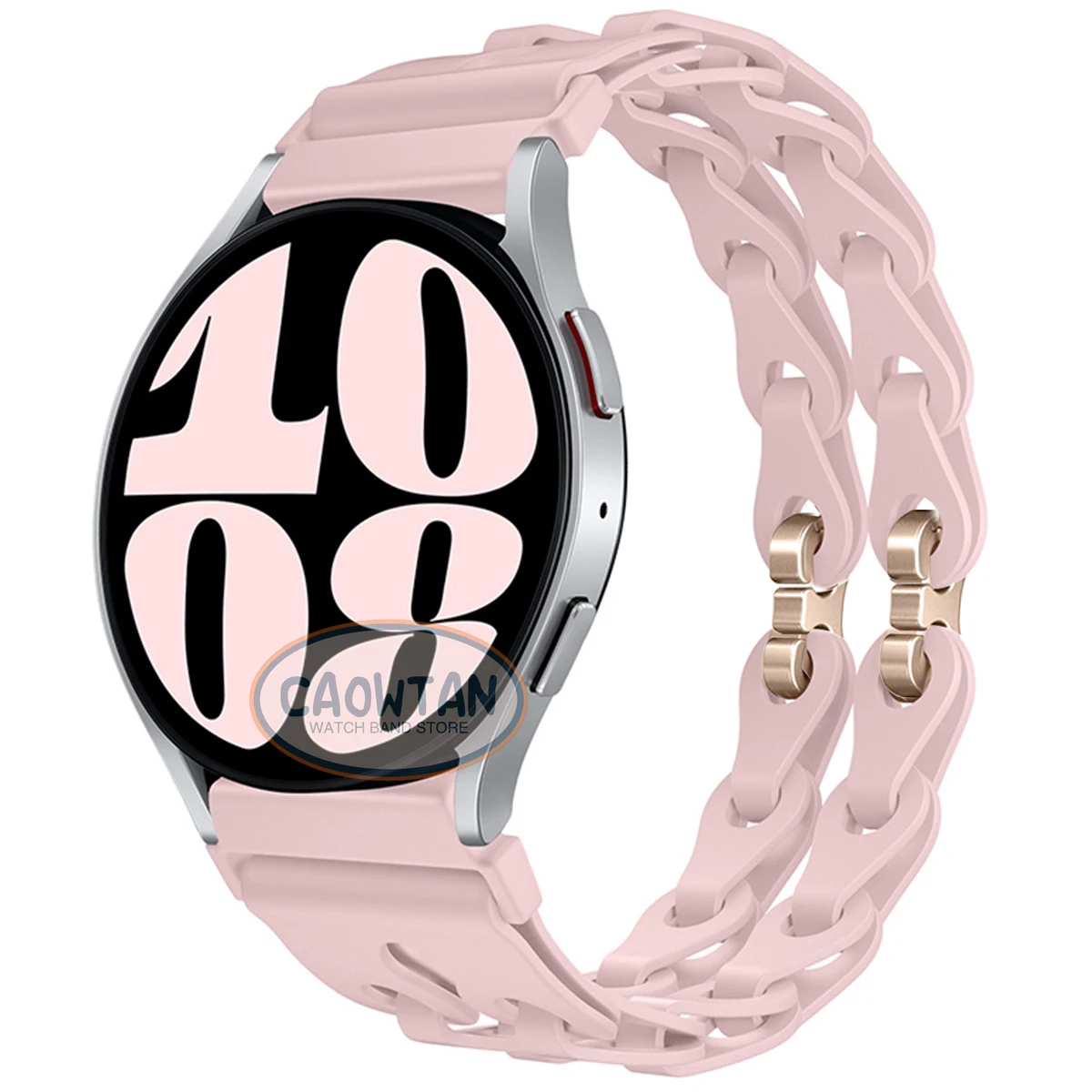 Stylish Silicone Chain Strap for Smartwatches - Multiple Sizes Available