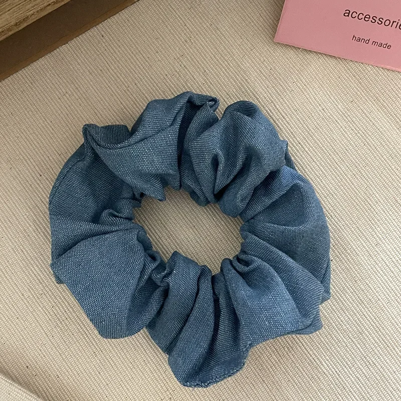 Chic Denim-Style Scrunchies: Trendy Hair Accessories
