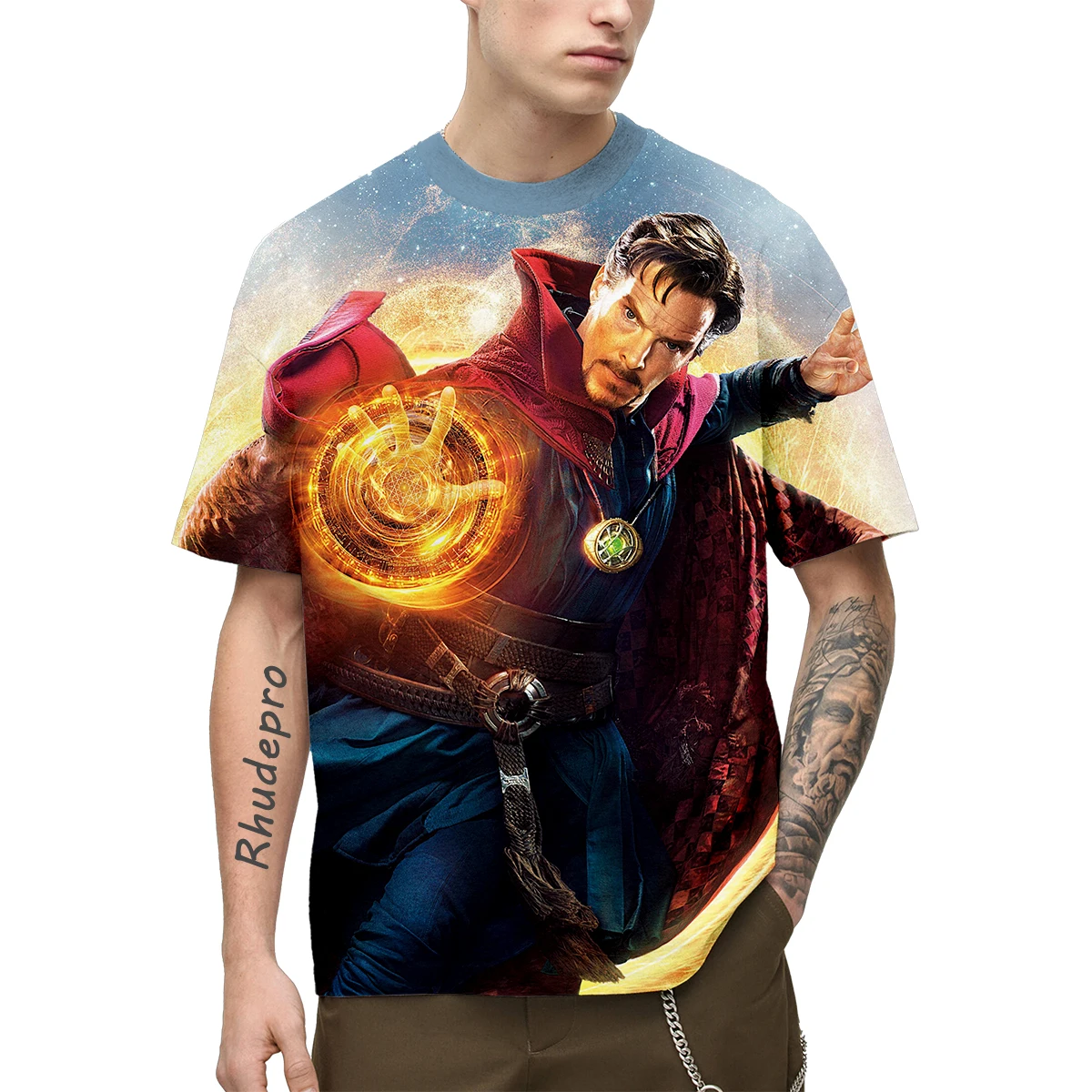 

Miniso Summer T-Shirts Doctor Strange Cartoon Anime Movie 3D Print Streetwear Men Women Fashion Oversized Shirt Tops Clothing