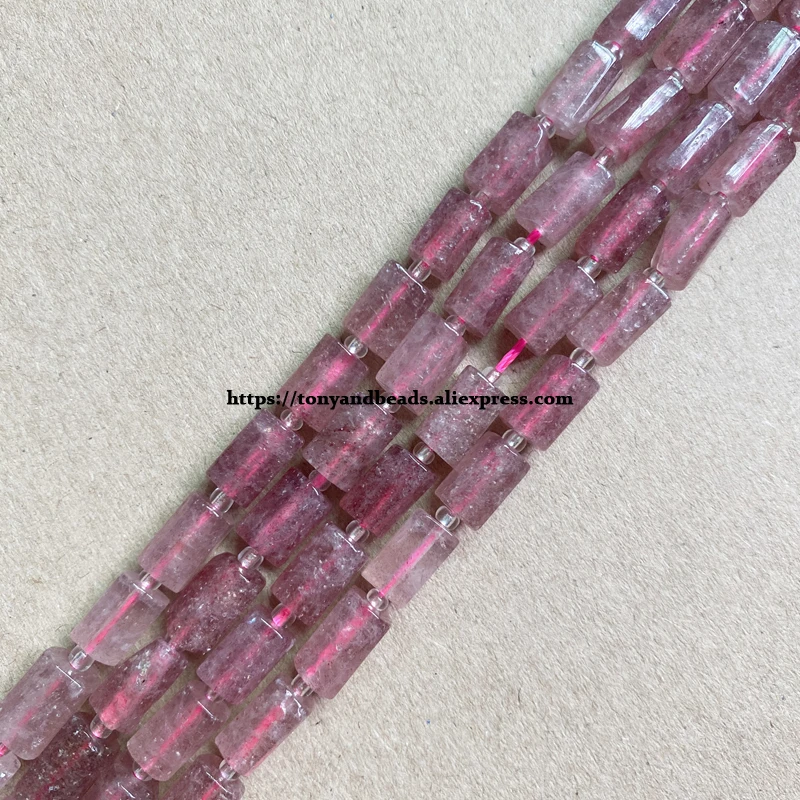Natural Stone Beads 7" Natural Faceted Amethyst Tiger Eye Jade Etc. Cylinder Spacer 6.5X10mm For Jewelry Making DIY