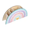 Rainbow Wooden Pen Holder Desk ganizer Pencil Box Storage Container Makeup Brush Holder Supply ganizer Teacher Gift Pen 3