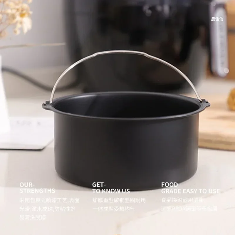 6/7/8inchAir fryer Baking Mould Non-Stick baking Basket Round for Oven AirFryer Baking Roasting Kitchen Accessories Dropshipping