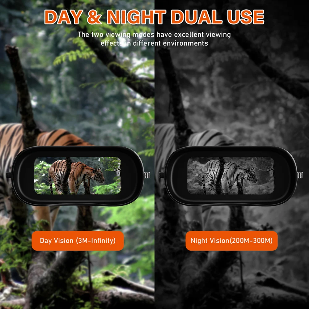 Night Vision Binoculars, Infrared LED, 7-level Brightness, Adjustable Brightness, 1080pHD, Can Be Used Outdoors, Day and Night