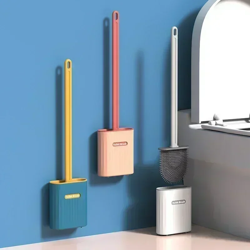 Wall Mounted Toilet Brush Cleaner Set With Quick Drying Holder Bathroom Toilet Cleaning