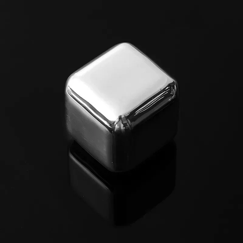 Description Picture 6 of itemStainless Steel Whiskey Stone Ice Cubes 4/6/8Pcs Reusable Ice Cube Set Vodka Beer Ice Stone Whiskey Cooler Bar Accessories