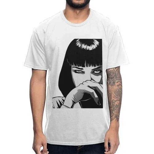 

Модная футболка криминальной фантастики Wallace, стильная уличная футболка для отдыха, футболка с круглым вырезом для фотографий