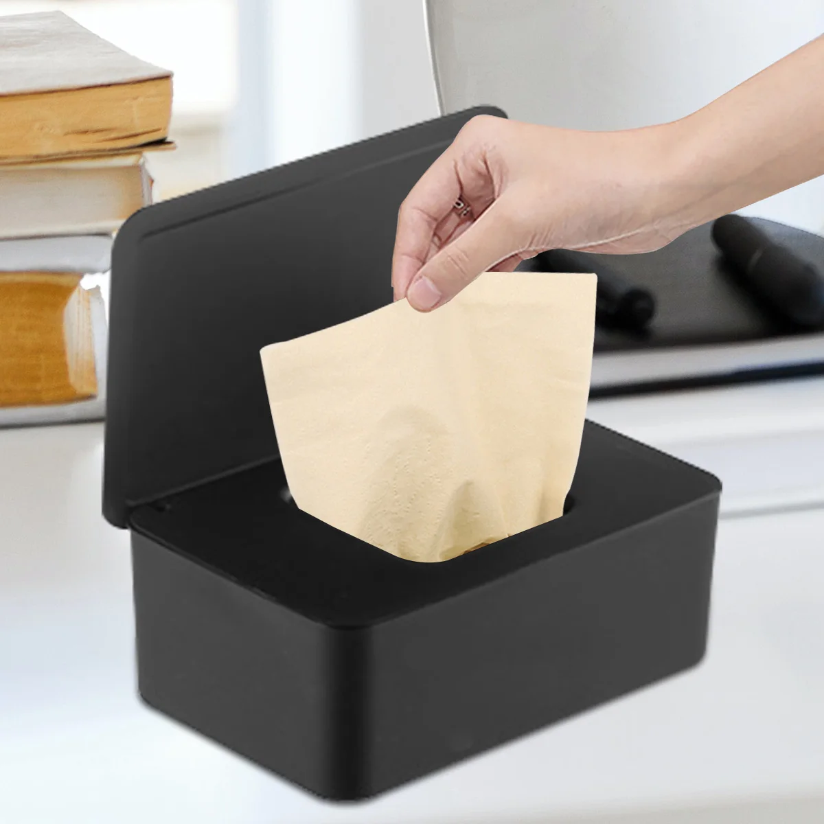 Portable Plastic Dustproof Wipes Dispenser Box for Home Office