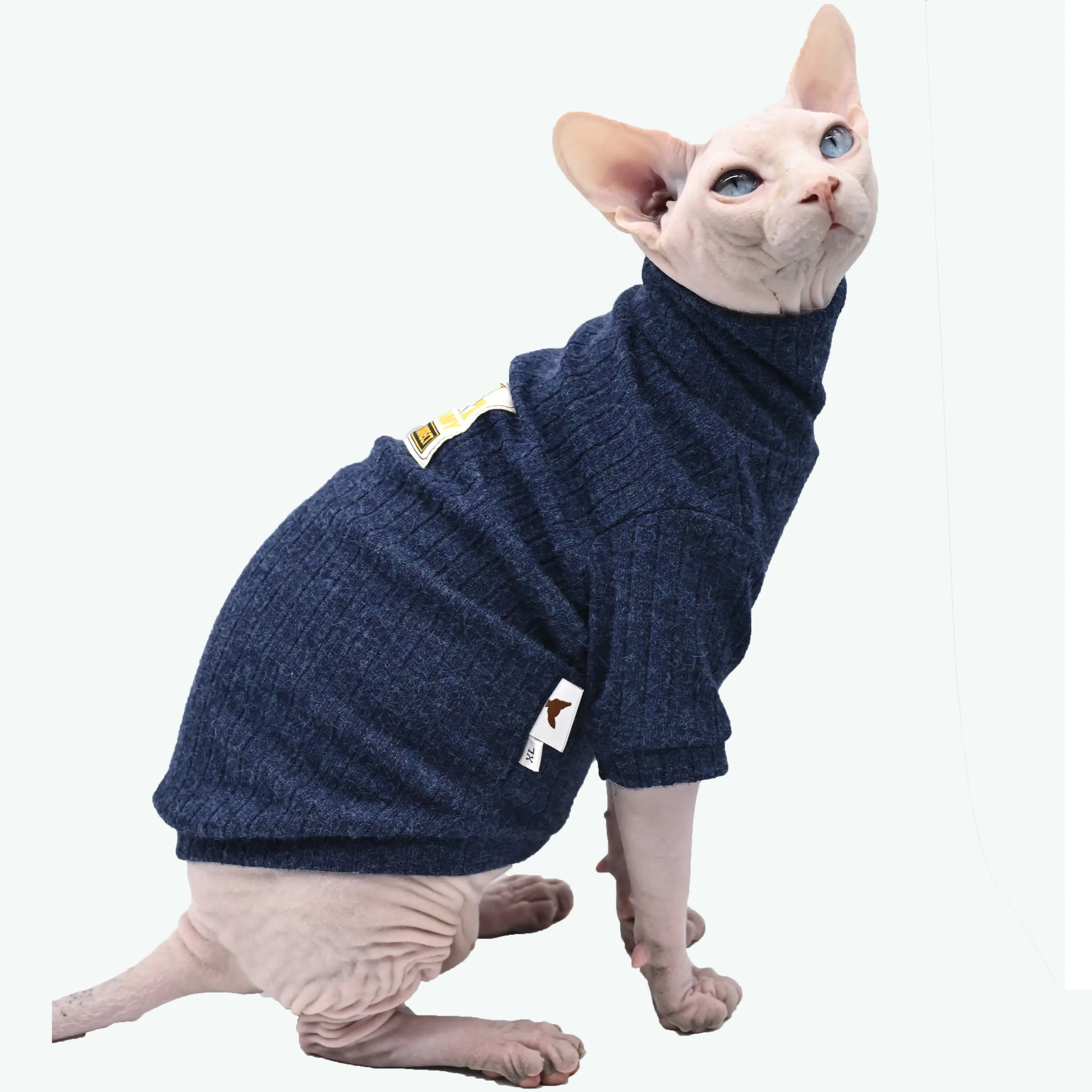 

Hairless Cat Clothes Autumn/Winter Turtleneck Leggings Sphynx Cat Clothes Devon Clothes Cat Apperal for Small Kitten and Dogs