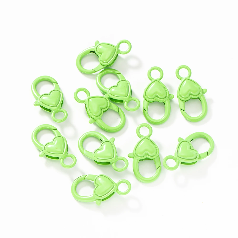 10 Stück Vintage Metall Herz Karabinerverschlüsse Clips Haken für DIY Schmuck Armband Halskette Schlüsselanhänger Herstellung Zubehör Finden – Detail 5
