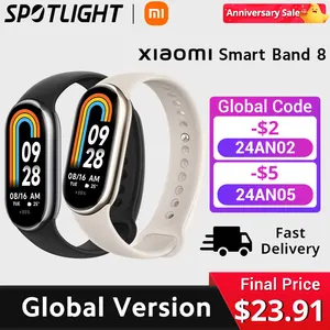 [Мировая премьера] Глобальная версия Xiaomi Band 8 1,62 дюйма AMOLED Сверхдлительное время автономной работы 16 дней Смарт-браслет 150+ спортивных режимов